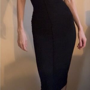 Naked Wardrobe Strapless Black Dress